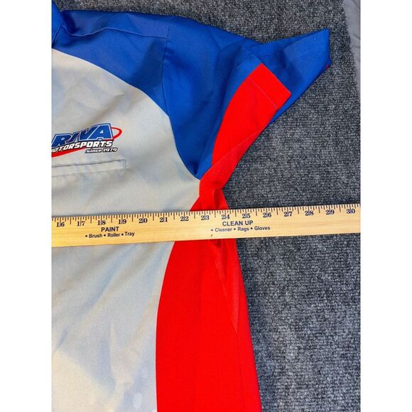 Vicci Shirt Men's Large Multi RIVA Motorsports Short Sleeve Collared Button Down - Picture 9 of 9